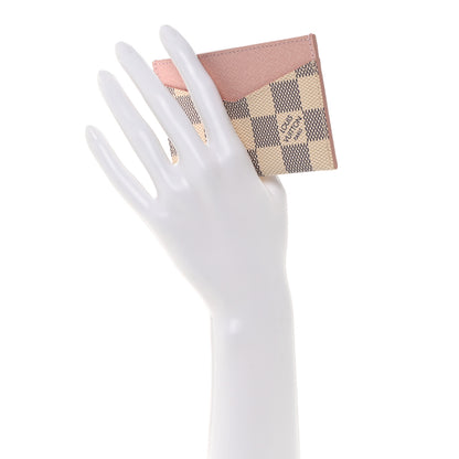 Louis Vuitton Damier Azur Daily Card Holder Rose Ballerine 2 of 7