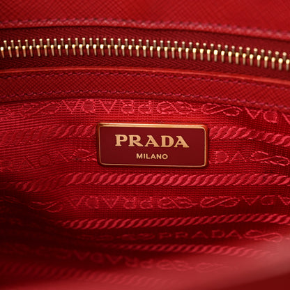 Prada Saffiano Lux Medium Galleria Double Zip Tote Fuoco 6 of 19