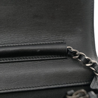 Chanel Caviar Quilted Boy Wallet On Chain WOC Black 12 of 14