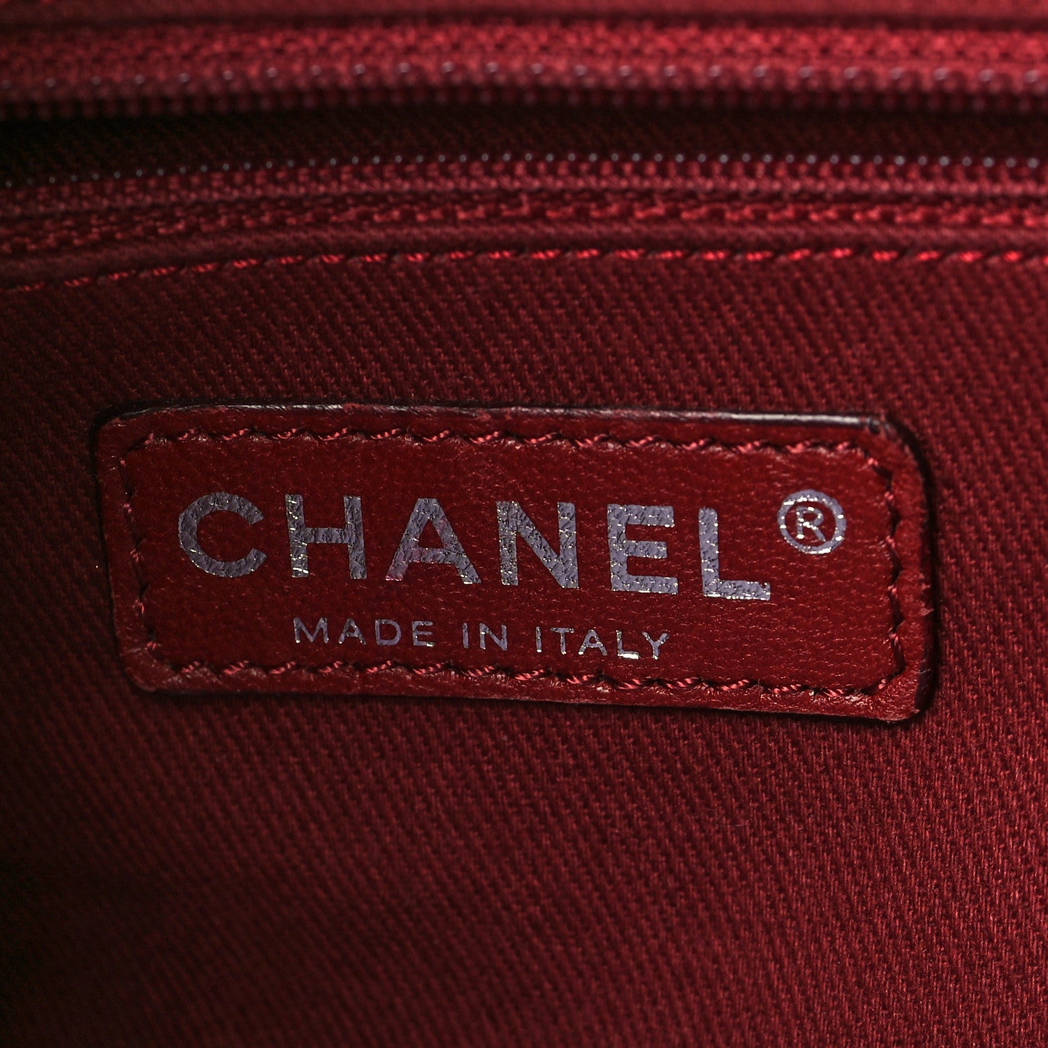 Chanel Calfskin Small Sloane Square Tote Burgundy 6 of 11