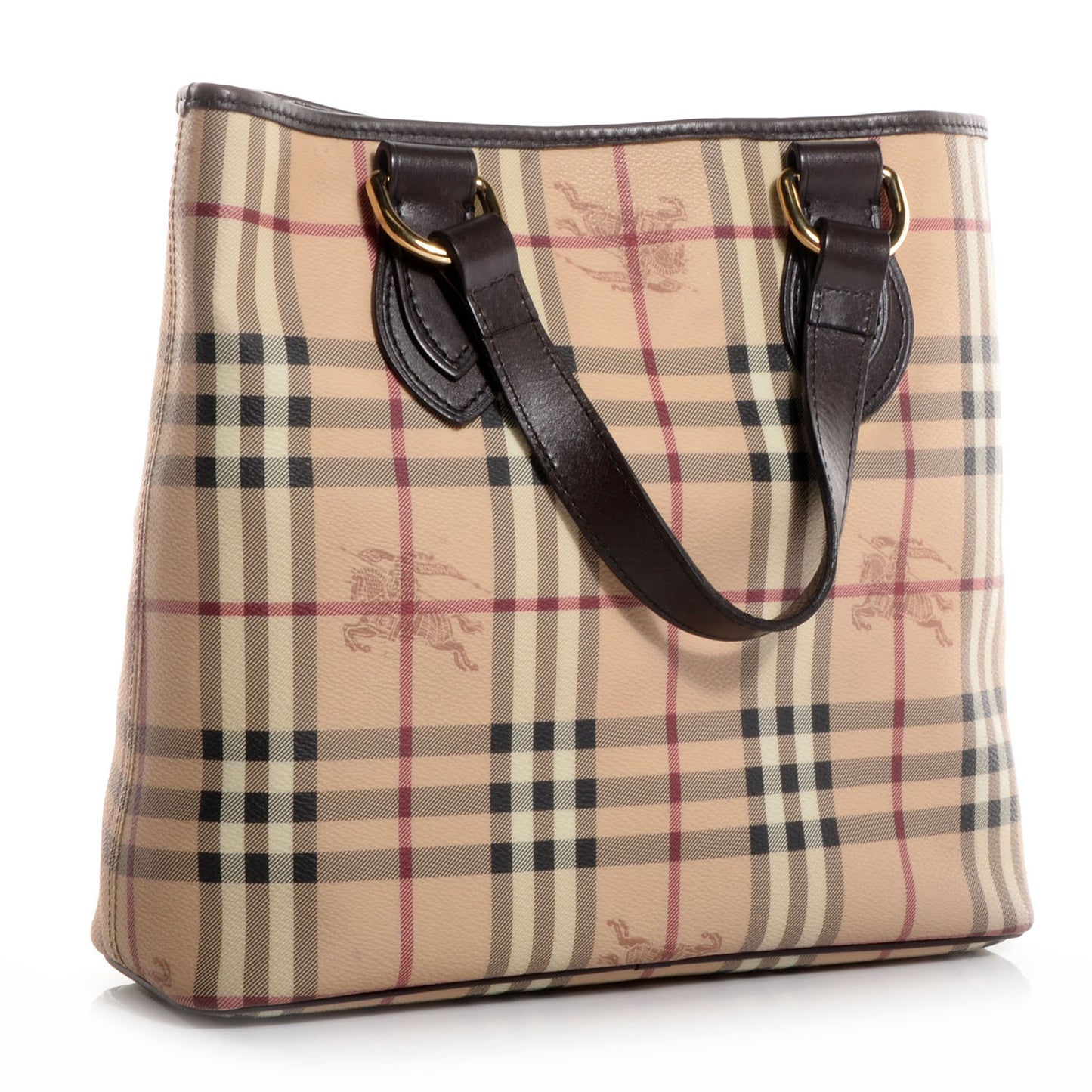 Haymarket Check Small Tote Chocolate