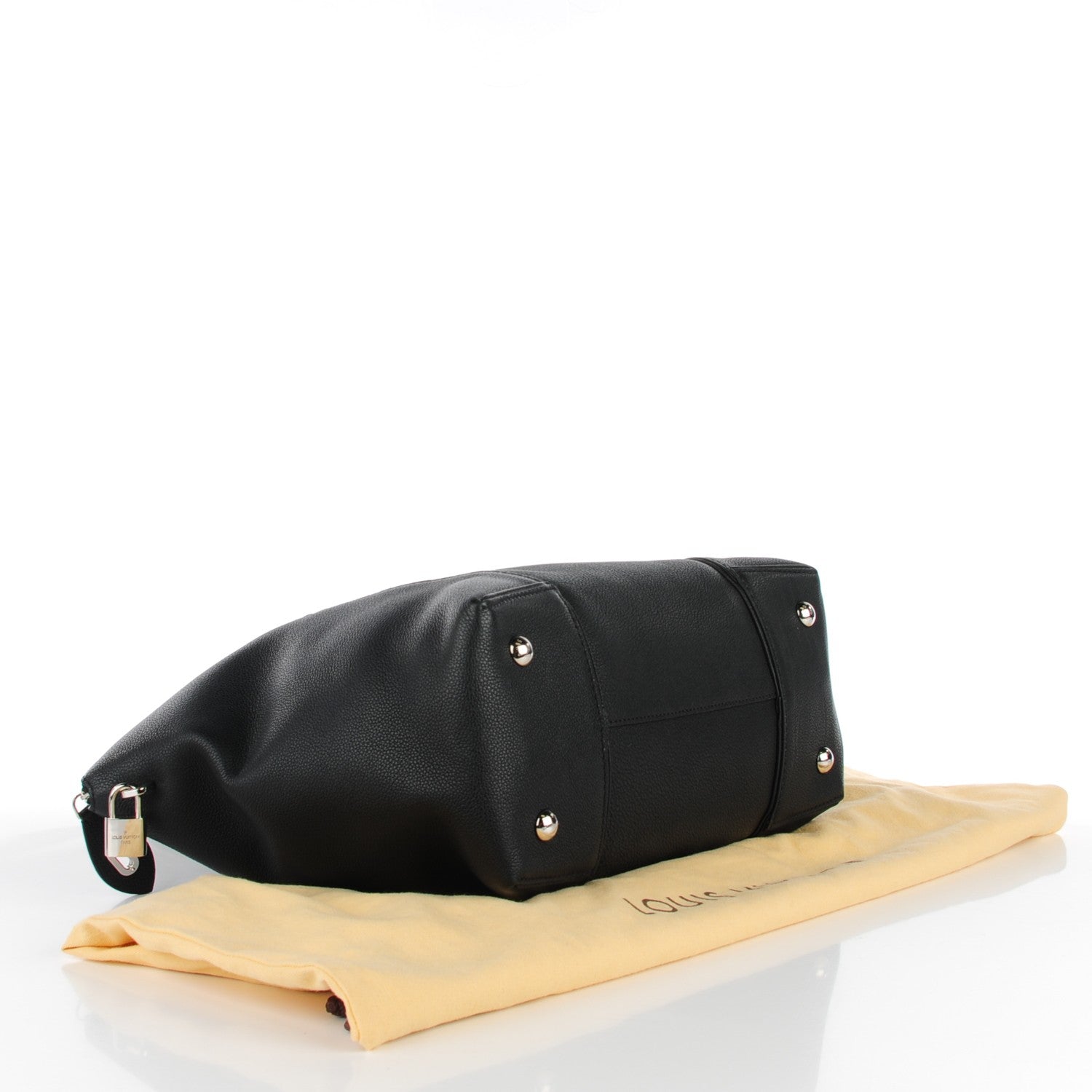 Louis Vuitton Veau Cachemire Soft Lockit MM Black 4 of 7