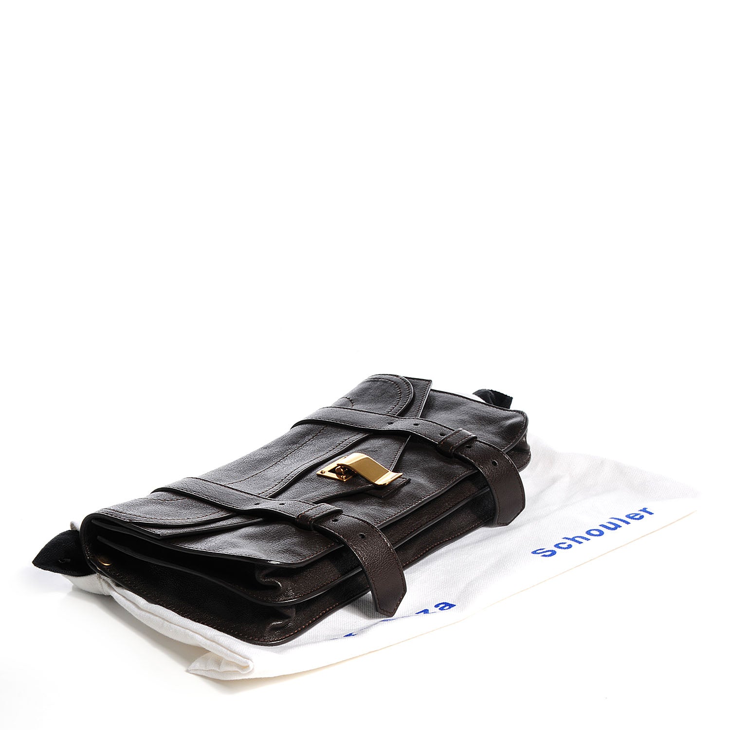 Proenza Schouler Lux Leather PS1 Pochette Clutch Dark Chocolate 5 of 11