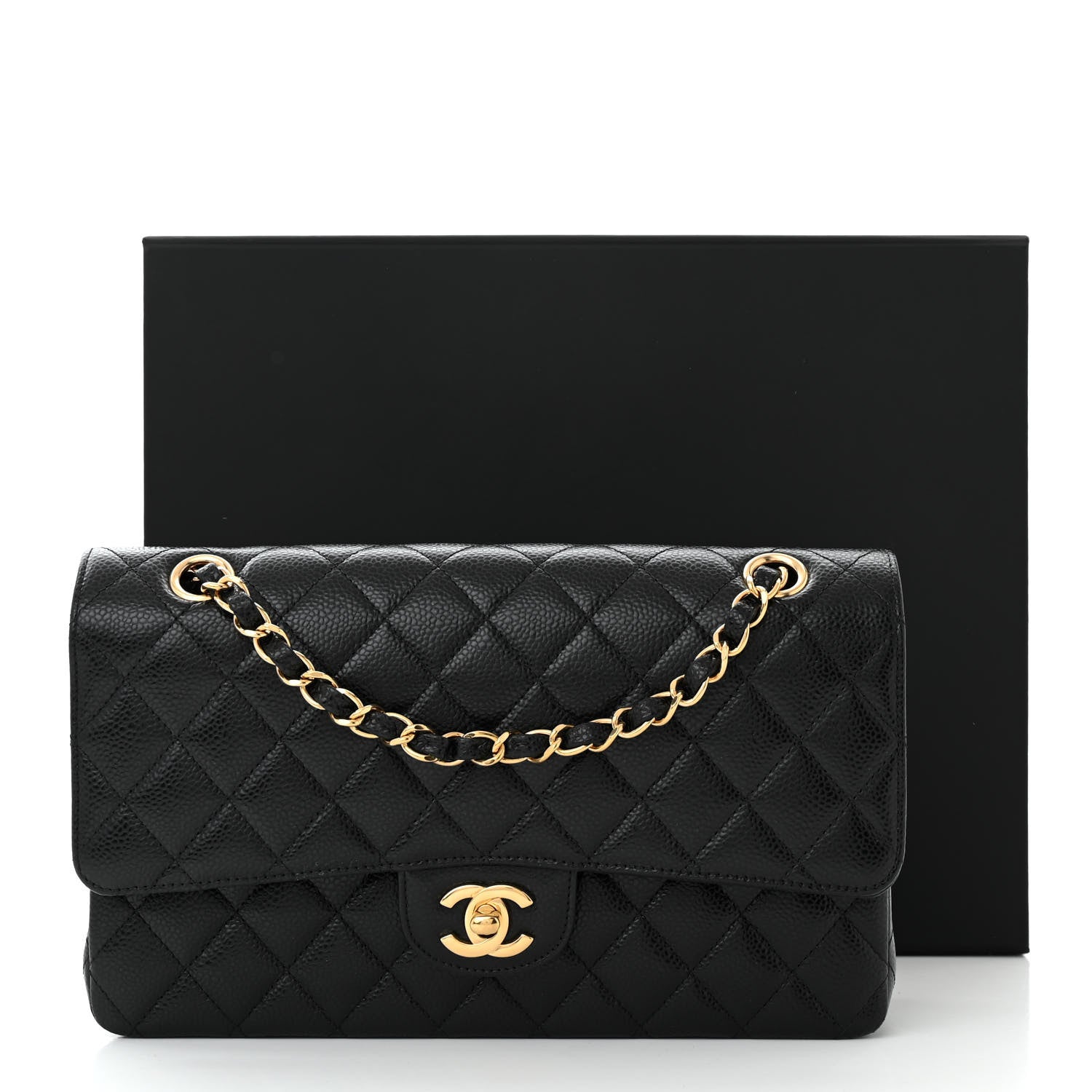 Chanel Caviar Quilted Medium Double Flap Black 11 of 11