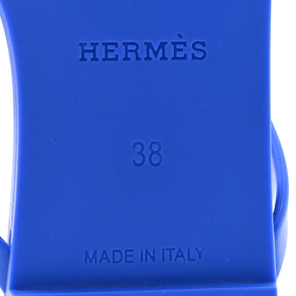 Hermes Rubber Womens Egerie Sandals 38 Bleu Outremer 8 of 10