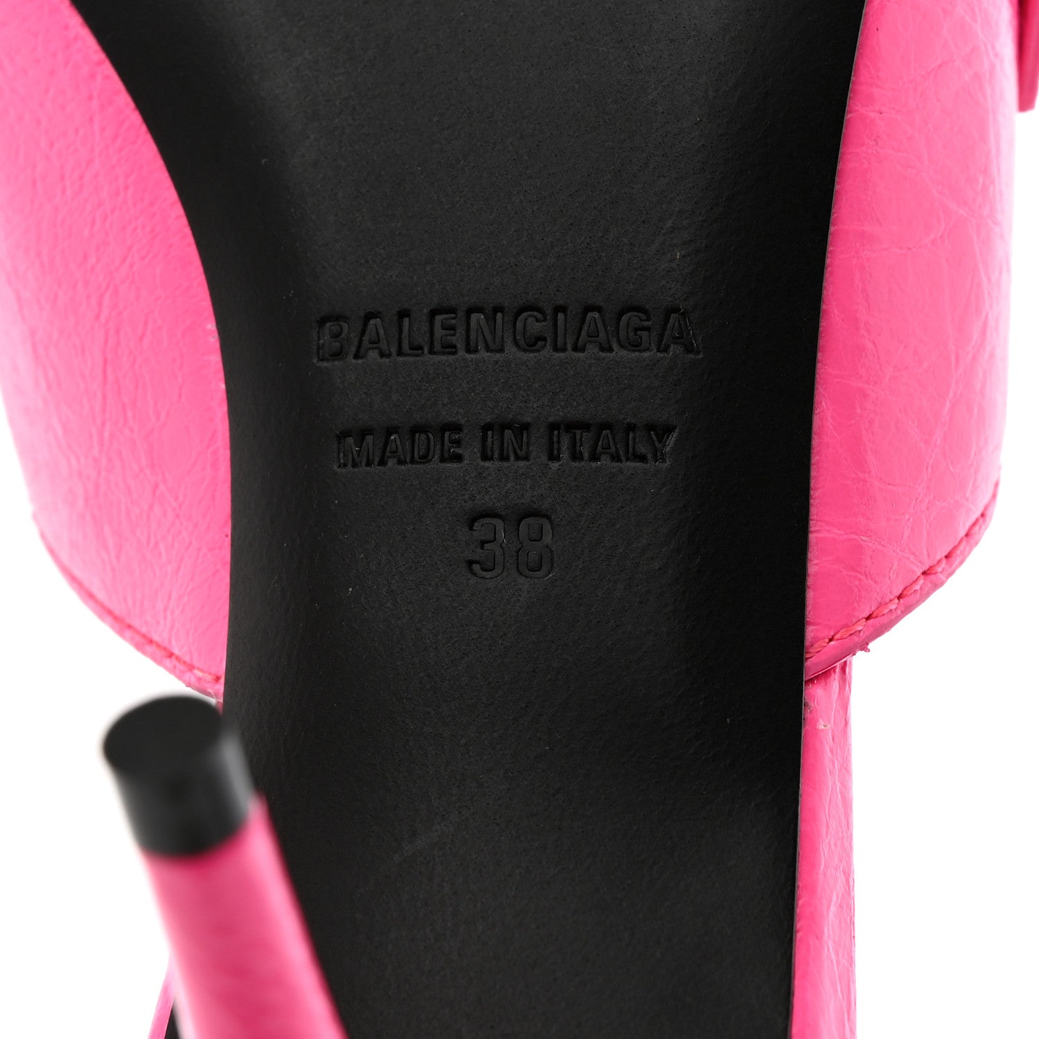 Balenciaga Agneau Arena Cagole 70mm Mules 38 Fluo Pink 8 of 8