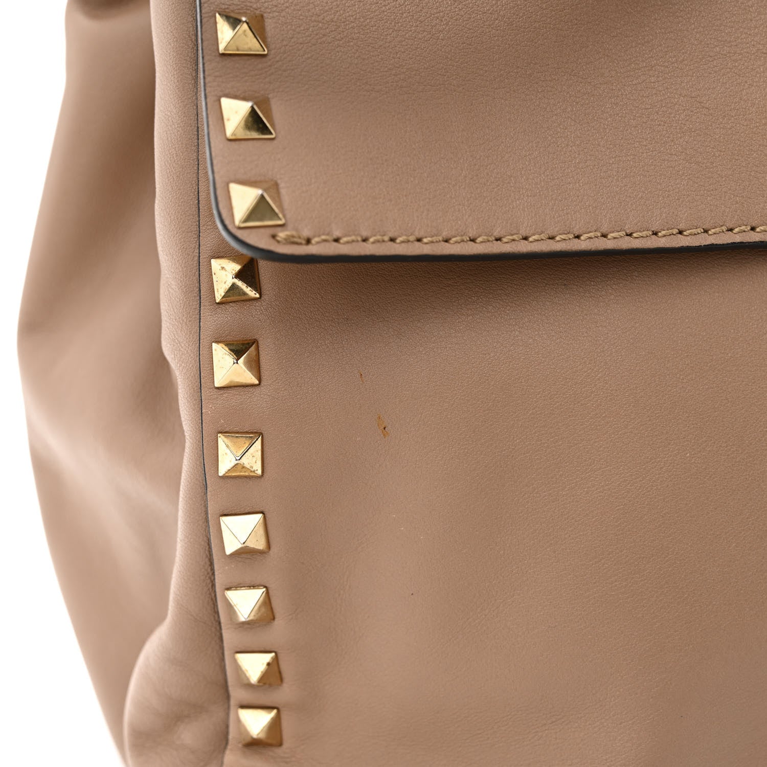 Valentino Garavani Nappa Rockstud Frame Handle Bag Poudre 11 of 12