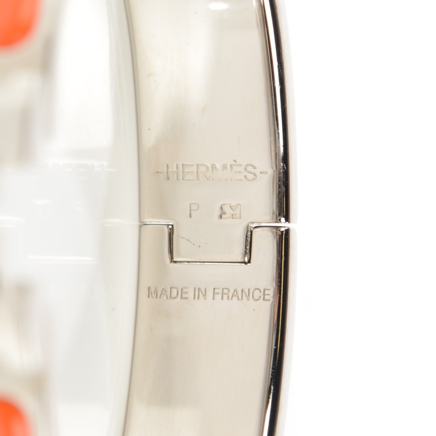 Enamel Narrow Clic Clac H Bracelet PM Orange