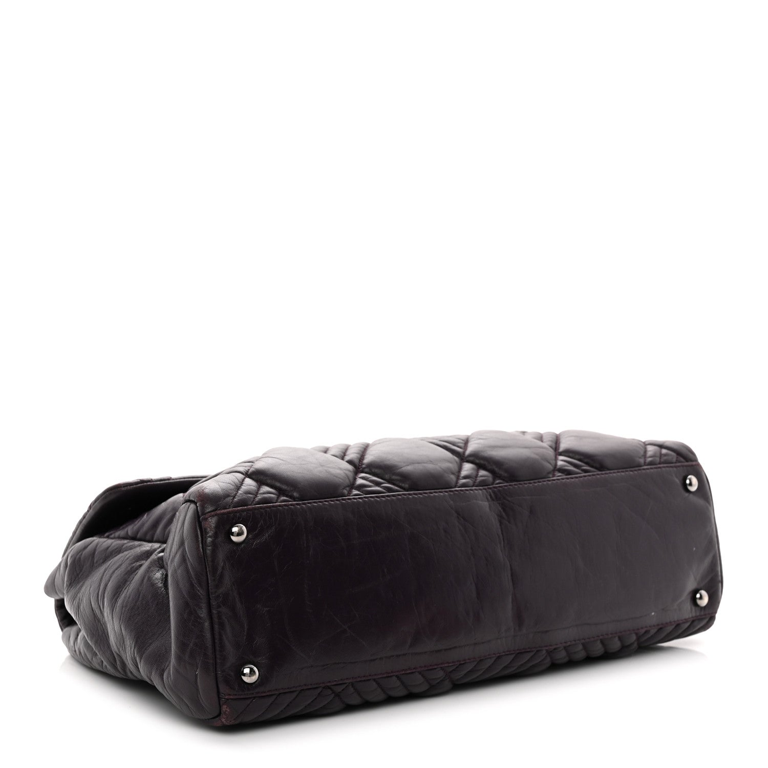 Chanel Lambskin In And Out XL Maxi Flap Dark Purple 4 of 12