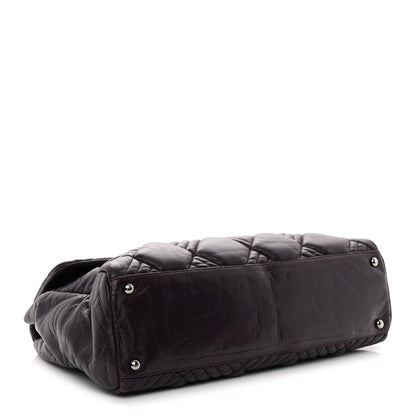 Chanel Lambskin In And Out XL Maxi Flap Dark Purple 4 of 12