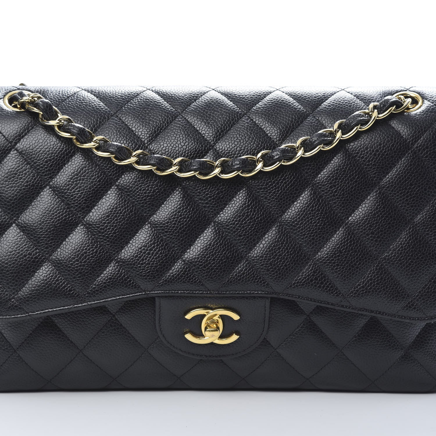 Chanel Caviar Quilted Jumbo Double Flap Black 8 of 10