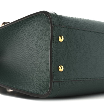 Gucci Textured Dollar Calfskin Web Small Diana Tote Bag Green 8 of 9