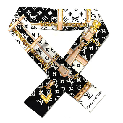 Louis Vuitton Silk Monogram Confidential Bandeau Black 1 of 3