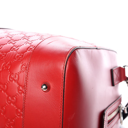Gucci Guccissima Signature Large Duffle Hibiscus Red 18 of 26