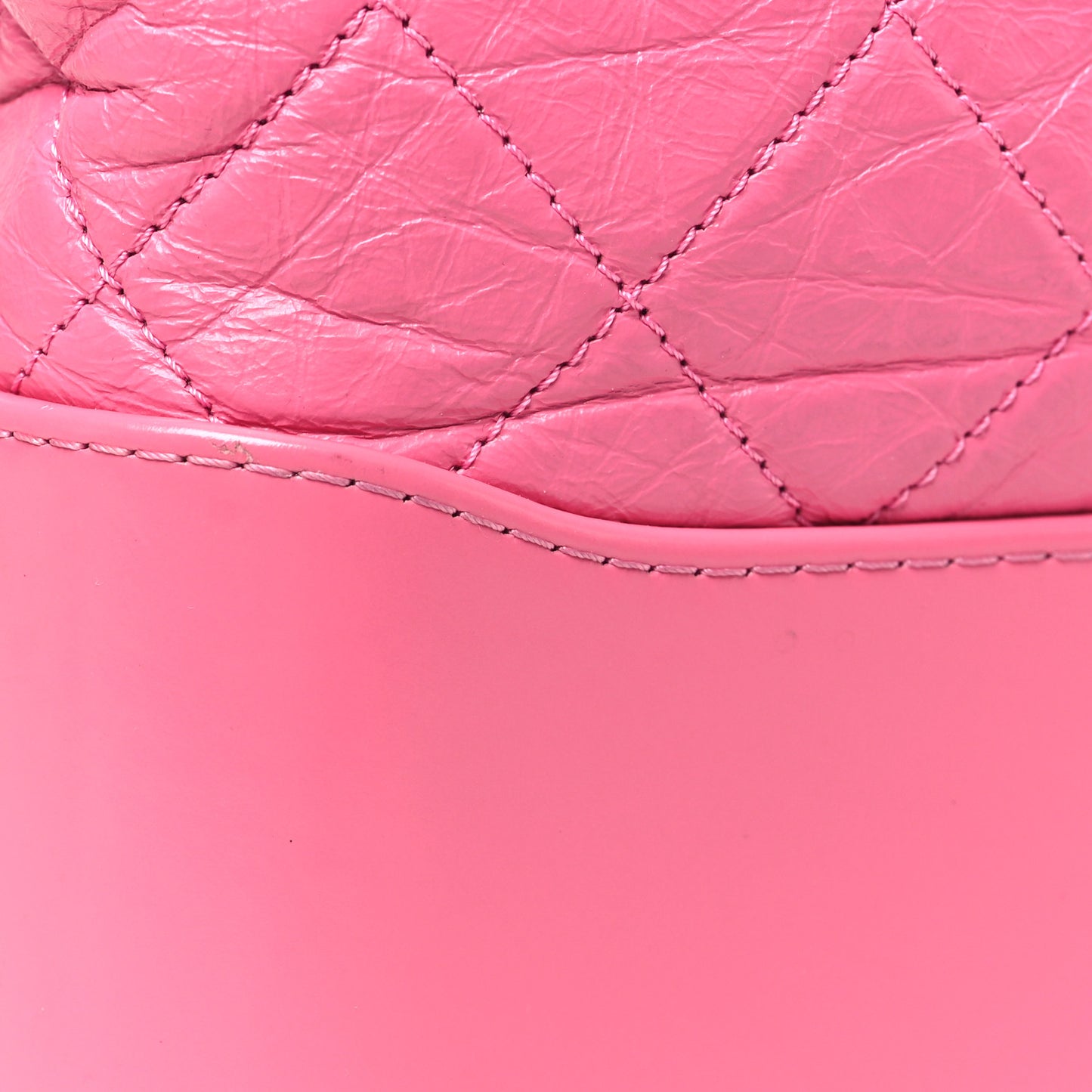 Aged Calfskin Quilted New Medium Gabrielle Hobo Pink