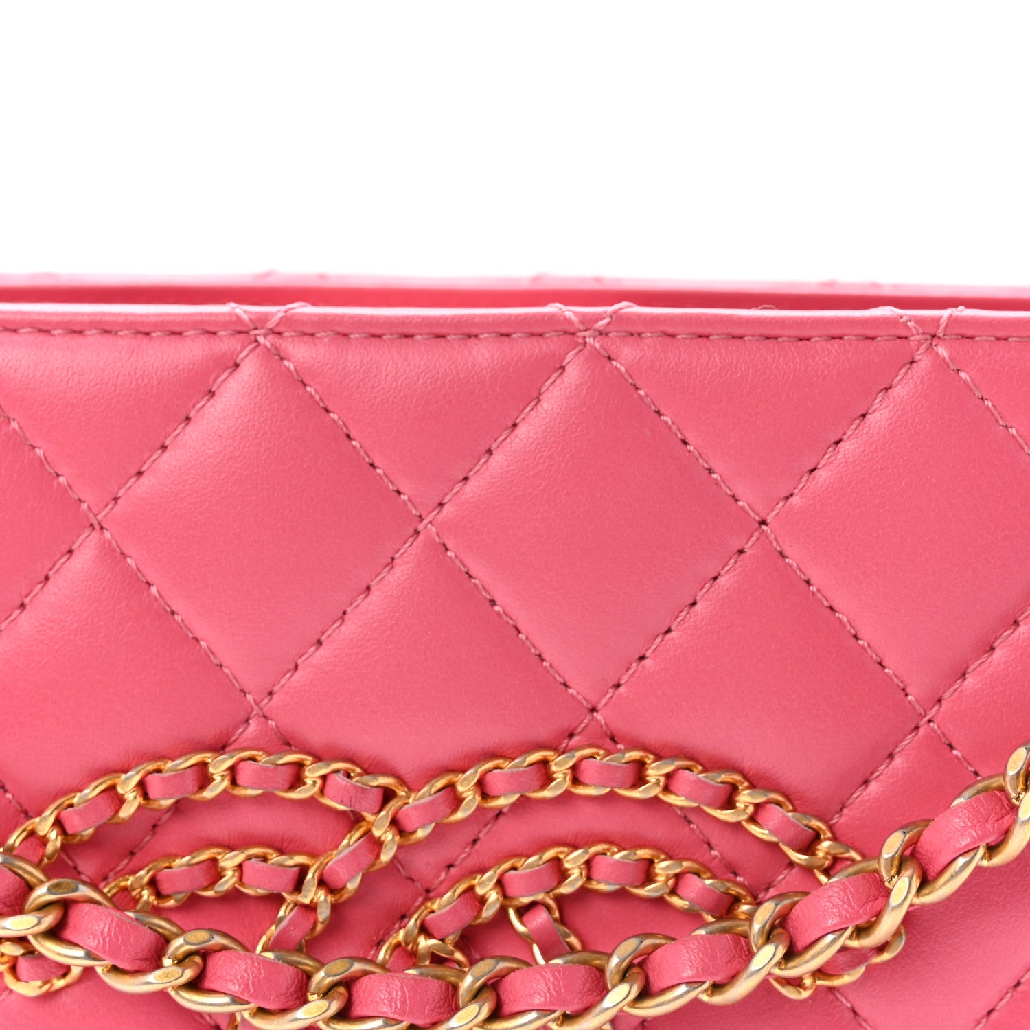 Chanel Calfskin Quilted CC Small Once Upon A Time Tote Pink 8 of 10