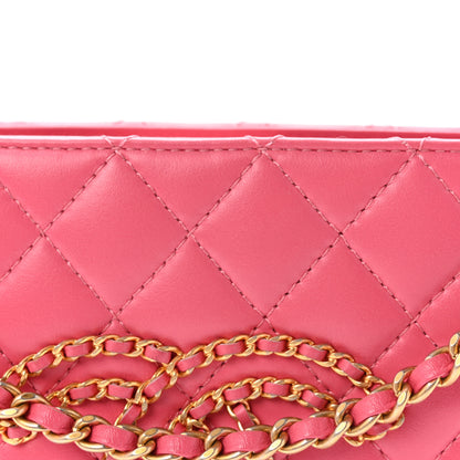 Chanel Calfskin Quilted CC Small Once Upon A Time Tote Pink 8 of 10