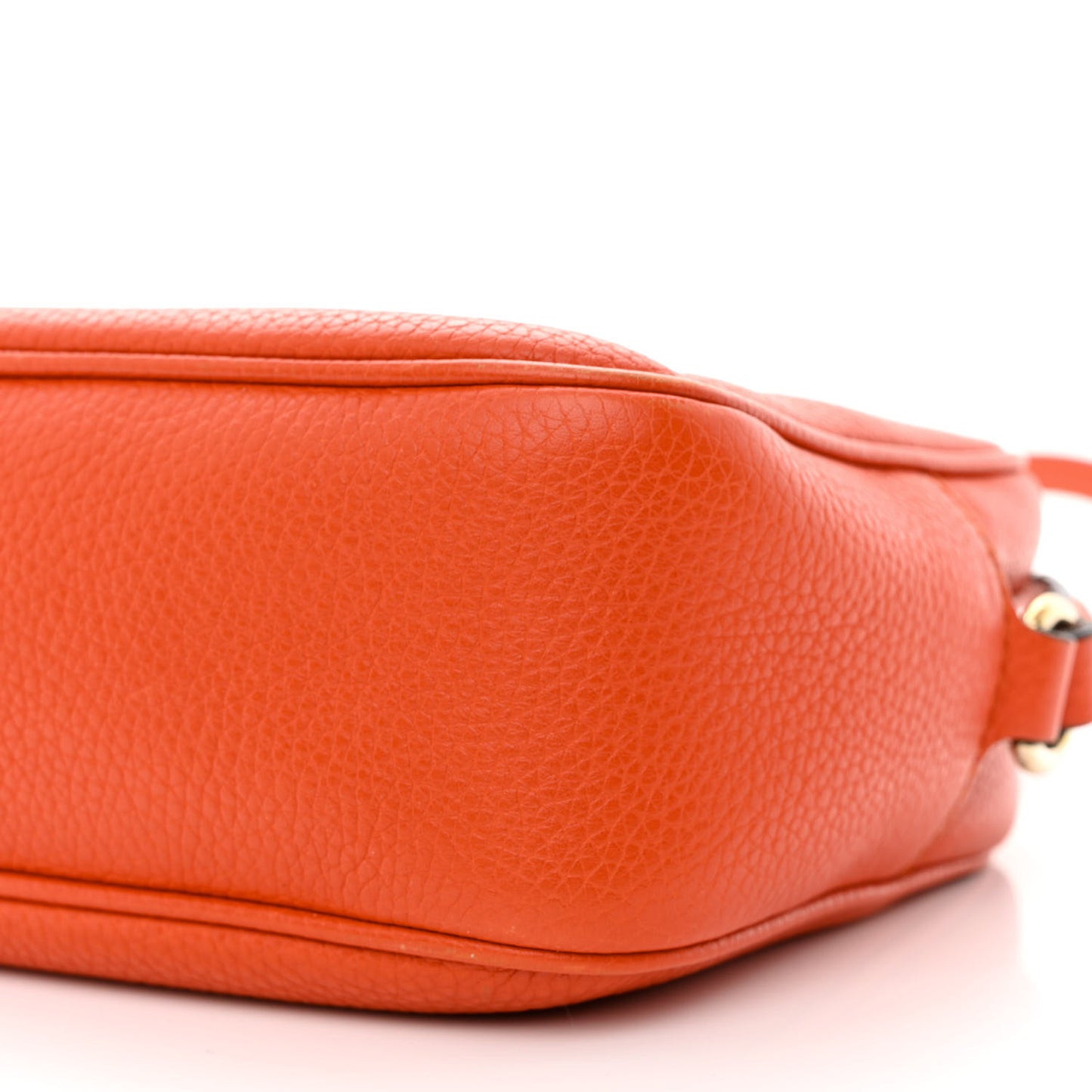 Pebbled Calfskin Small Soho Disco Bag Sun Orange