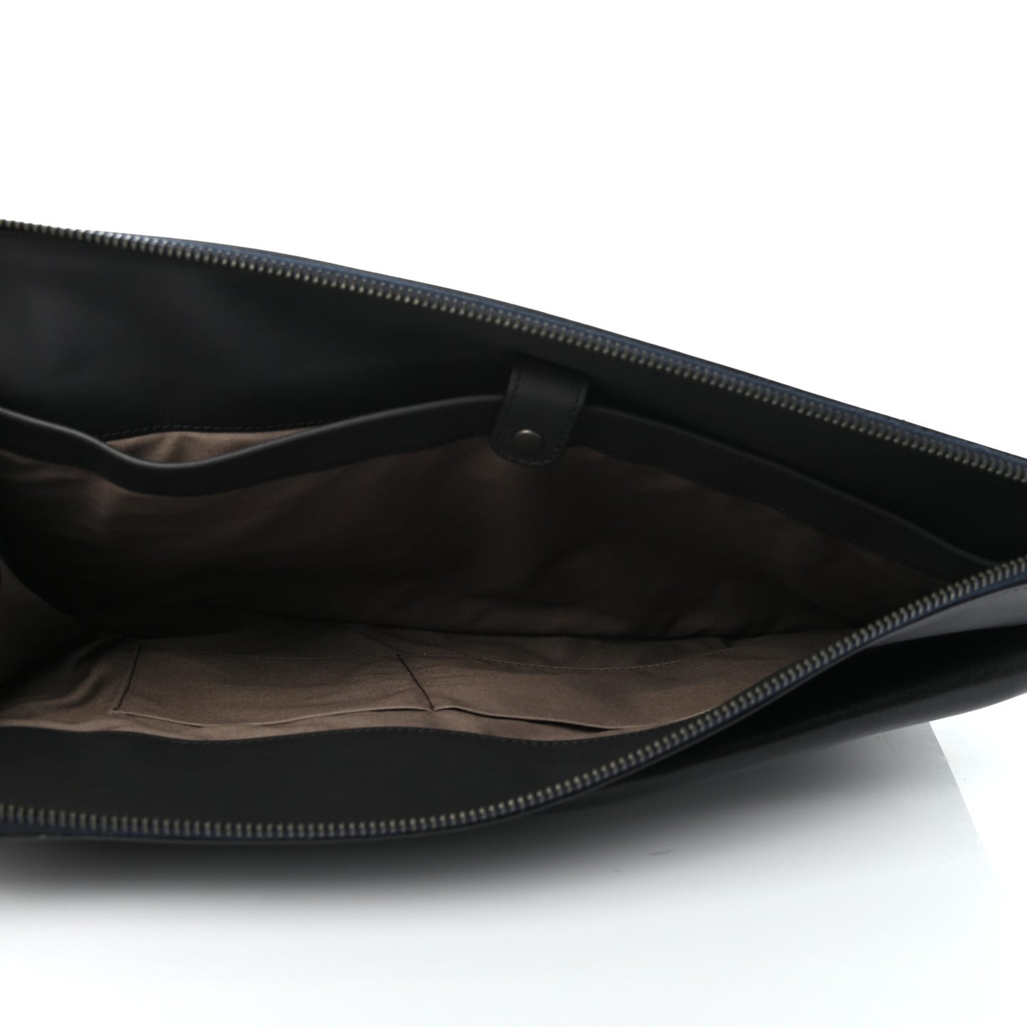 Nappa Zip Pouch Green Black