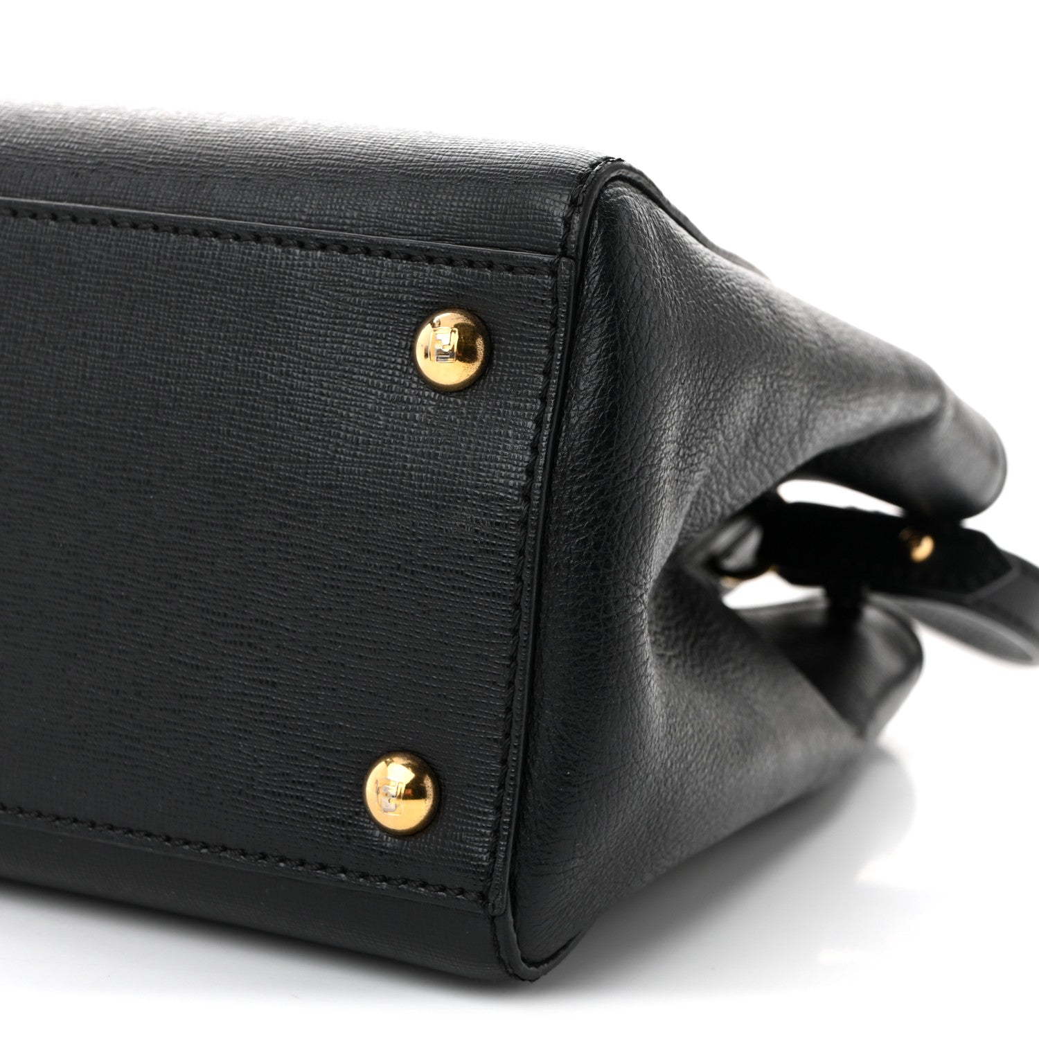 Fendi Vitello Elite Petite 2Jours Tote Black 9 of 9