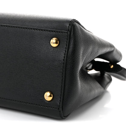 Fendi Vitello Elite Petite 2Jours Tote Black 9 of 9
