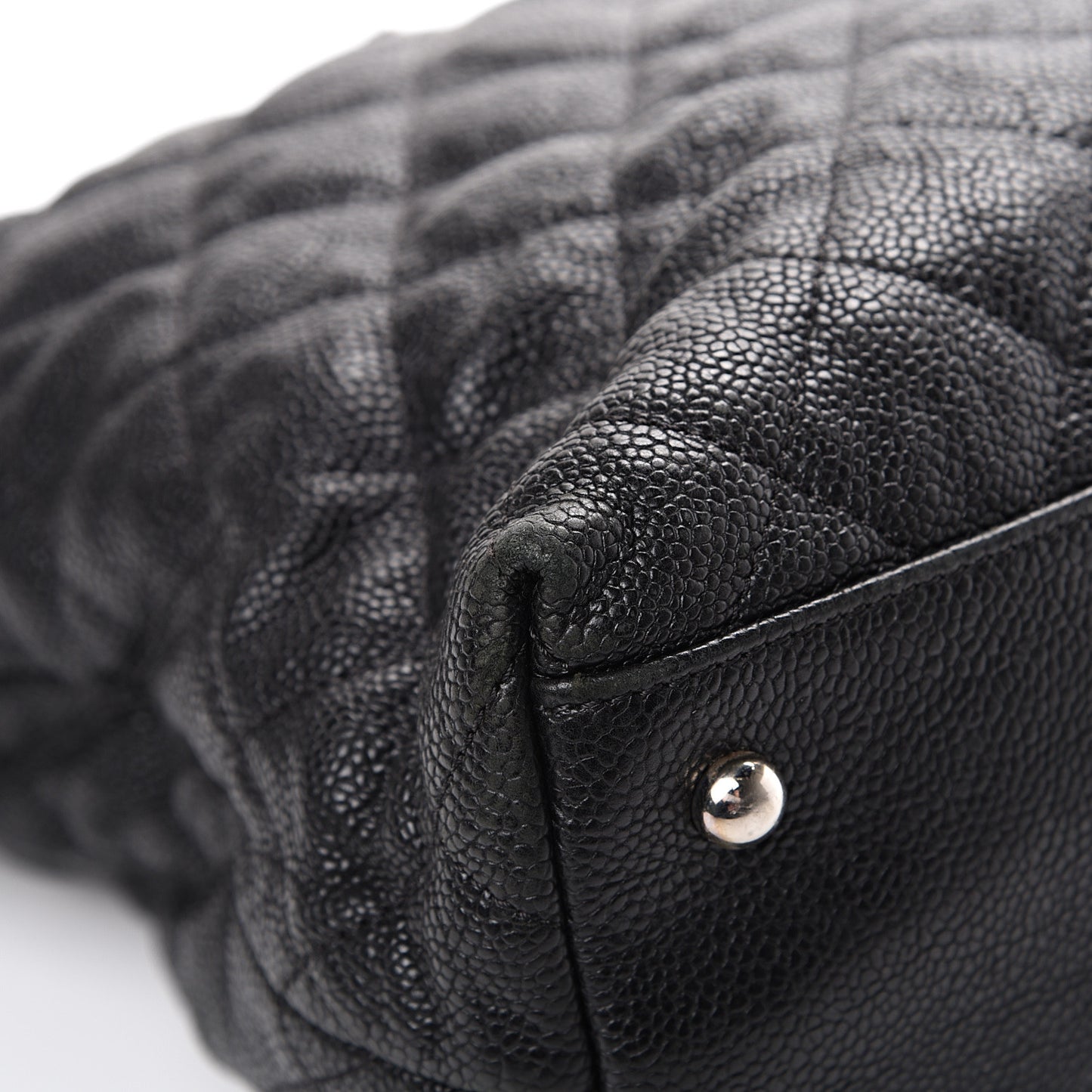 Caviar Quilted French Riviera Shouler Bag Black