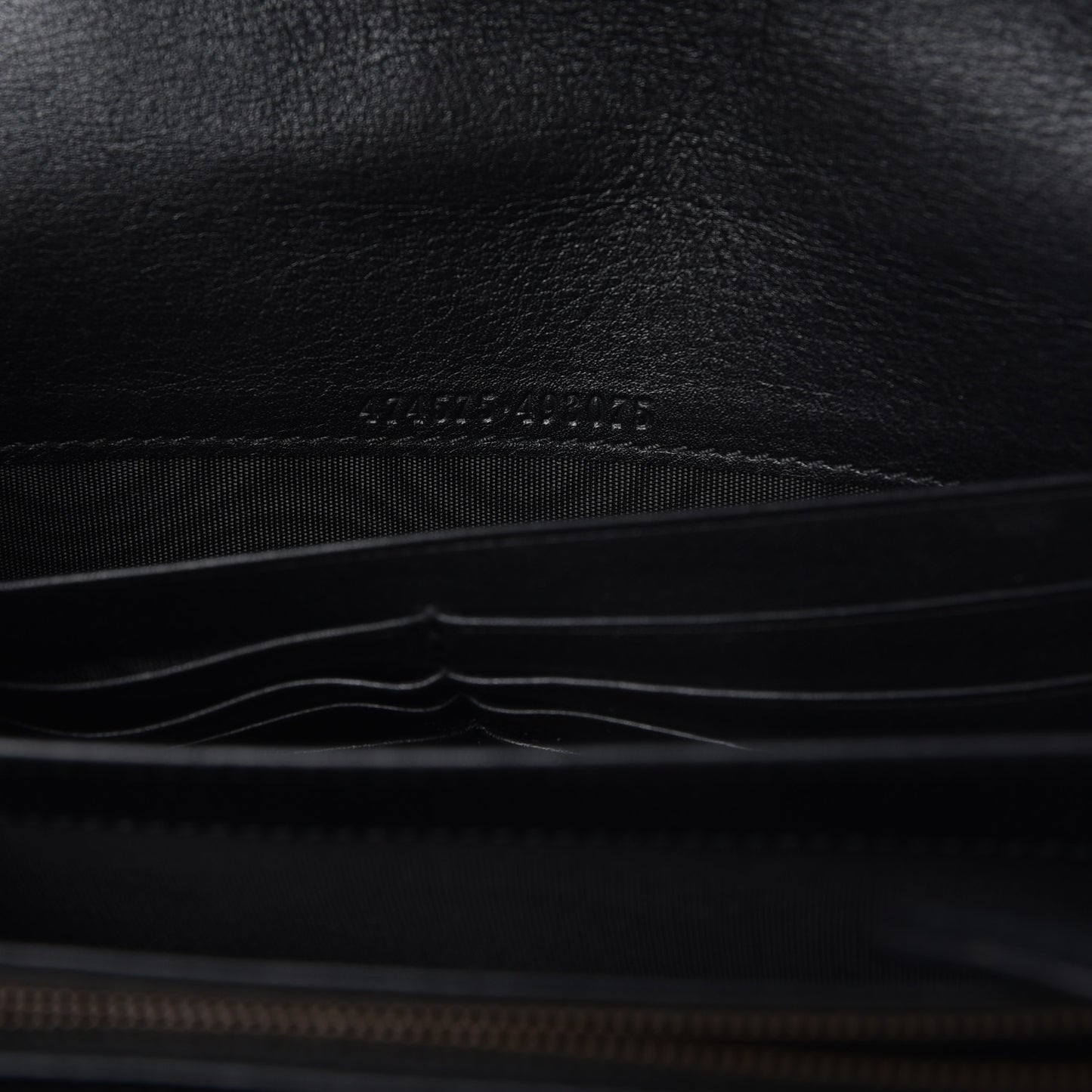 Calfskin Matelasse GG Marmont Chain Wallet Black