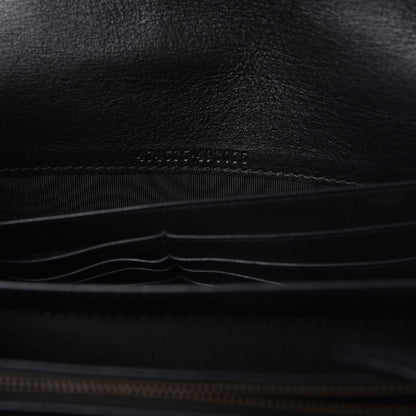 Gucci Calfskin Matelasse GG Marmont Chain Wallet Black 6 of 7