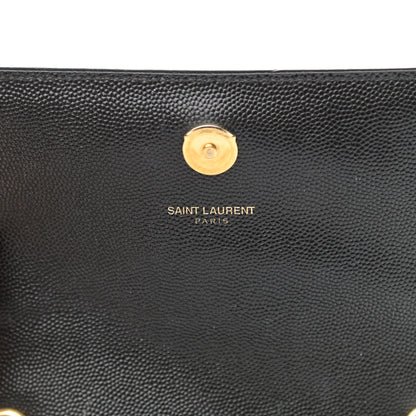 Saint Laurent Grain De Poudre Small Monogram Kate Satchel Black 6 of 12