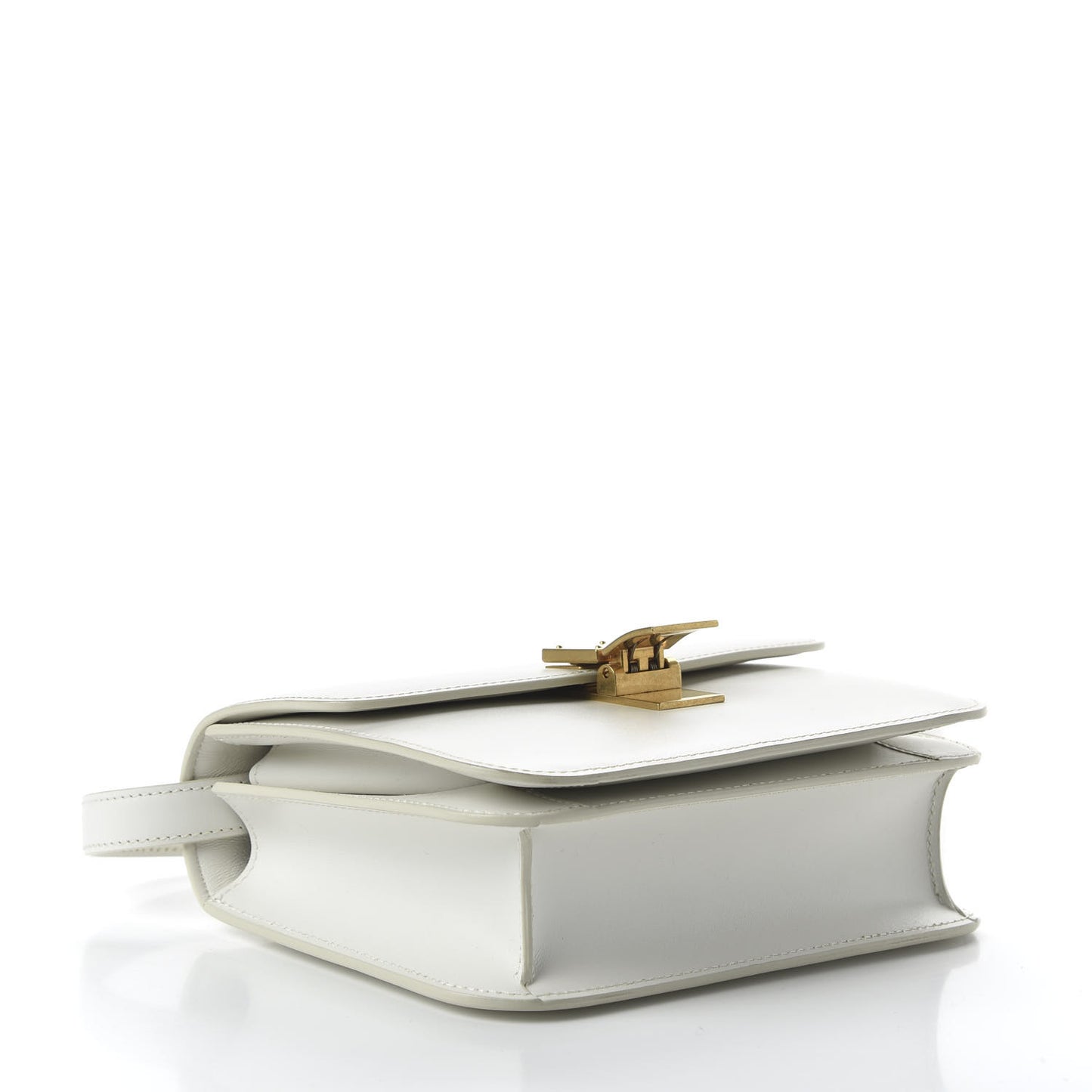 Box Calfskin Teen Classic Box Flap Bag White
