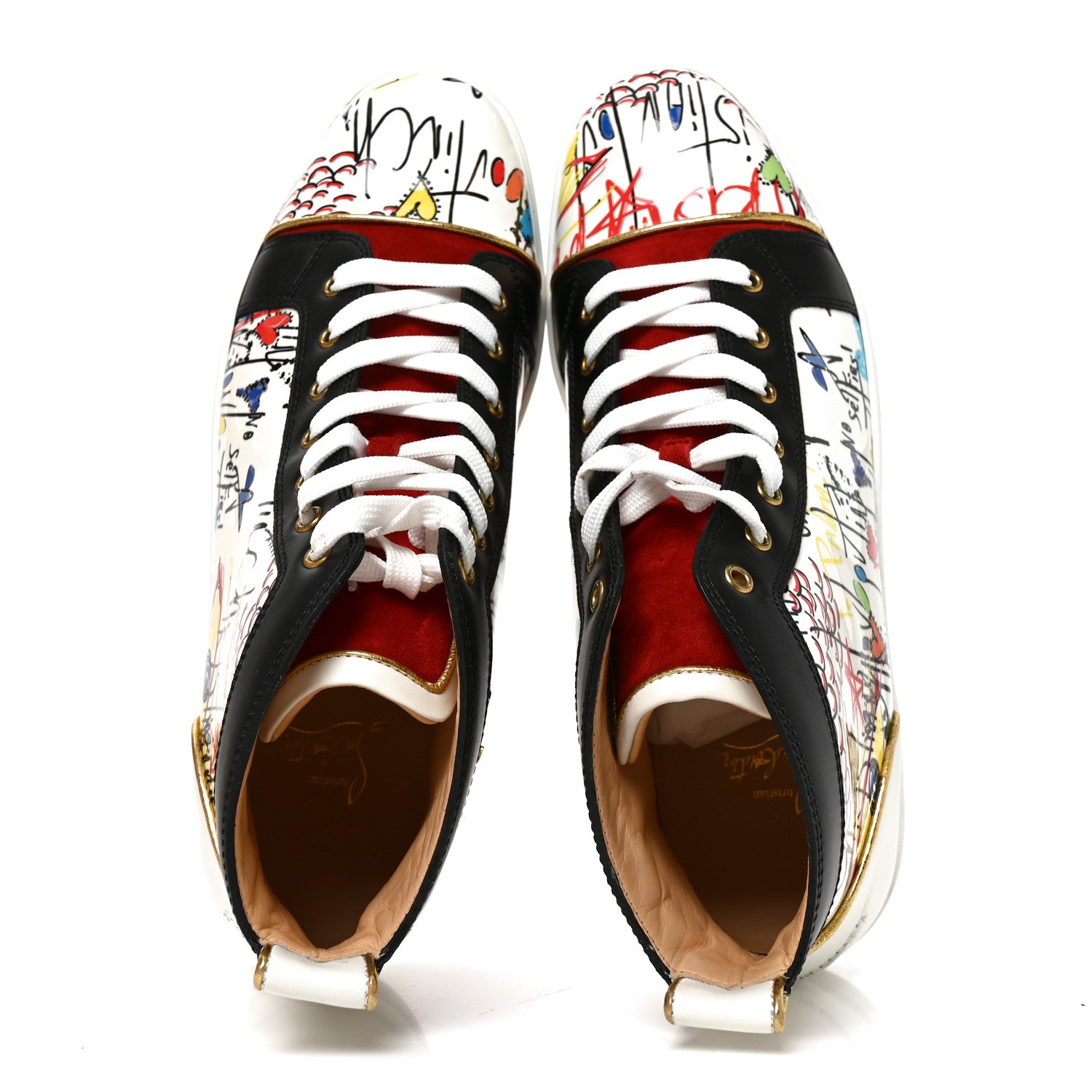 Christian Louboutin Patent Flash Paillettes Mens Rantus Orlato Sneakers 45.5 Version White 5 of 9