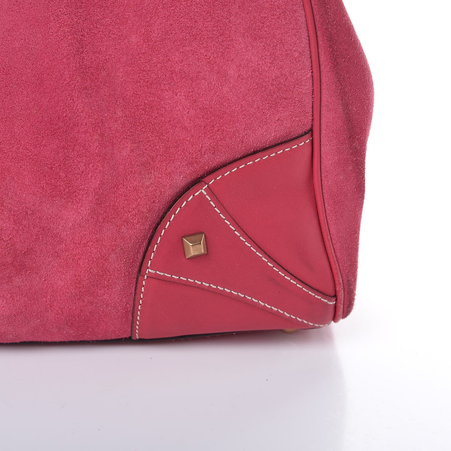 Gucci Suede Monogram Large Bardot Pink 11 of 25