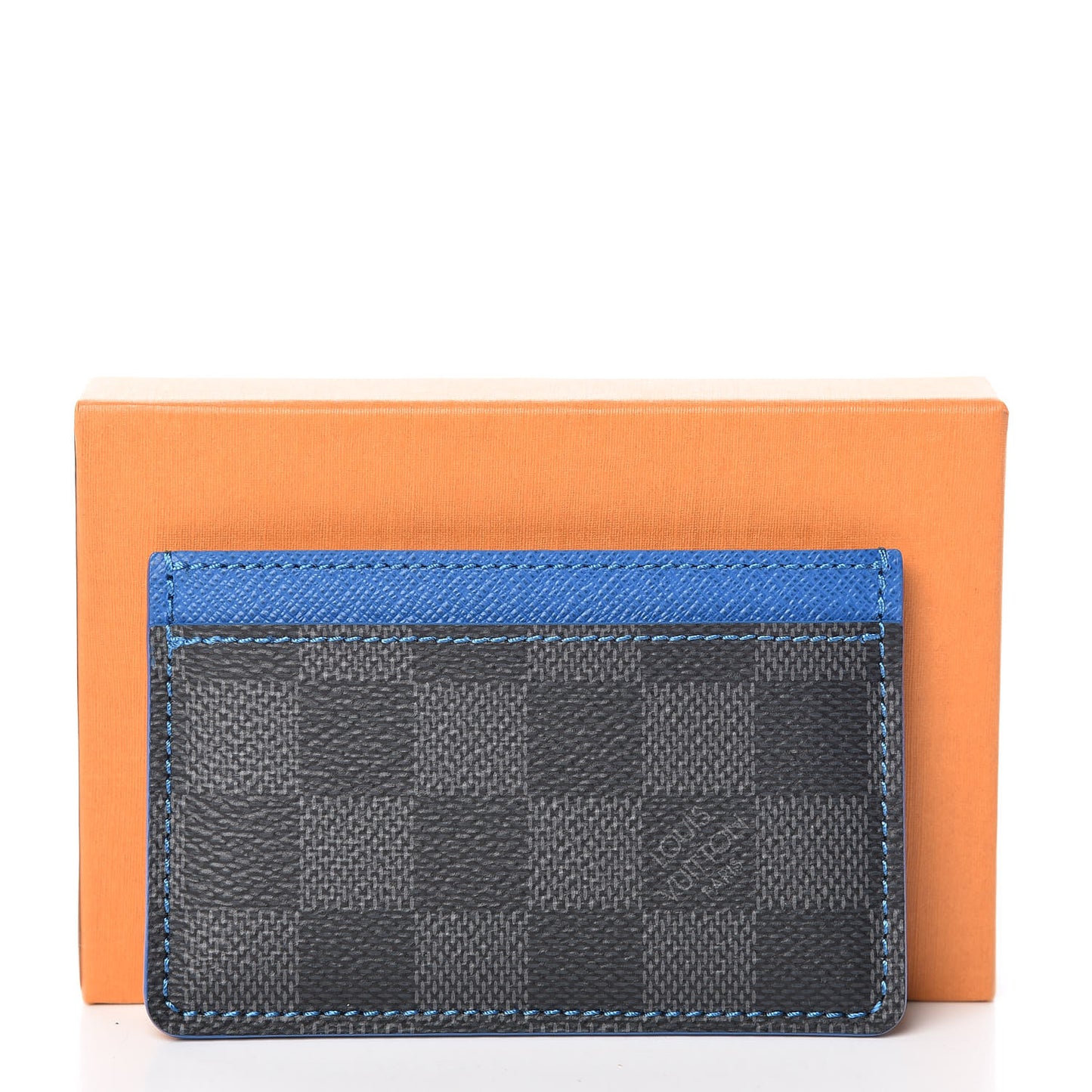 Damier Graphite Card Holder Blue