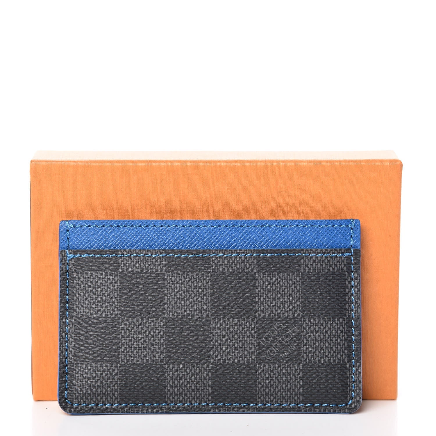 Louis Vuitton Damier Graphite Card Holder Blue 7 of 7