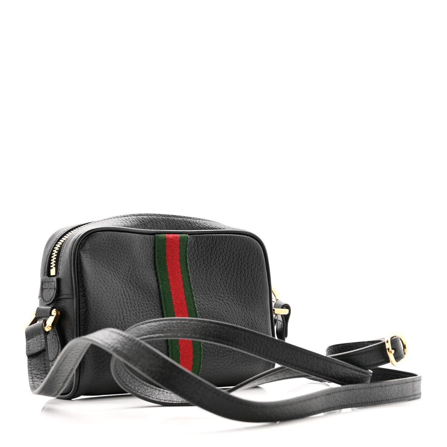 Calfskin Web Mini Ophidia Shoulder Bag Black