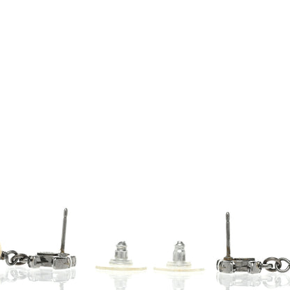 Chanel Pearl CC Drop Earrings Silver 3 of 5