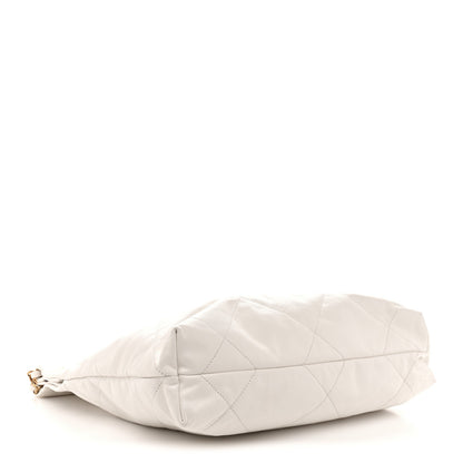 Chanel Shiny Calfskin Quilted Small Chanel 22 White 5 of 12