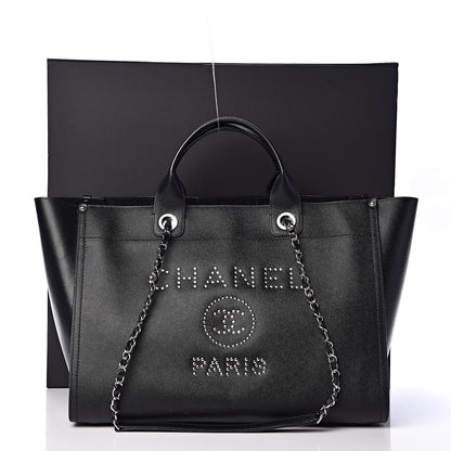 Chanel Caviar Medium Studded Deauville Tote Black 11 of 11