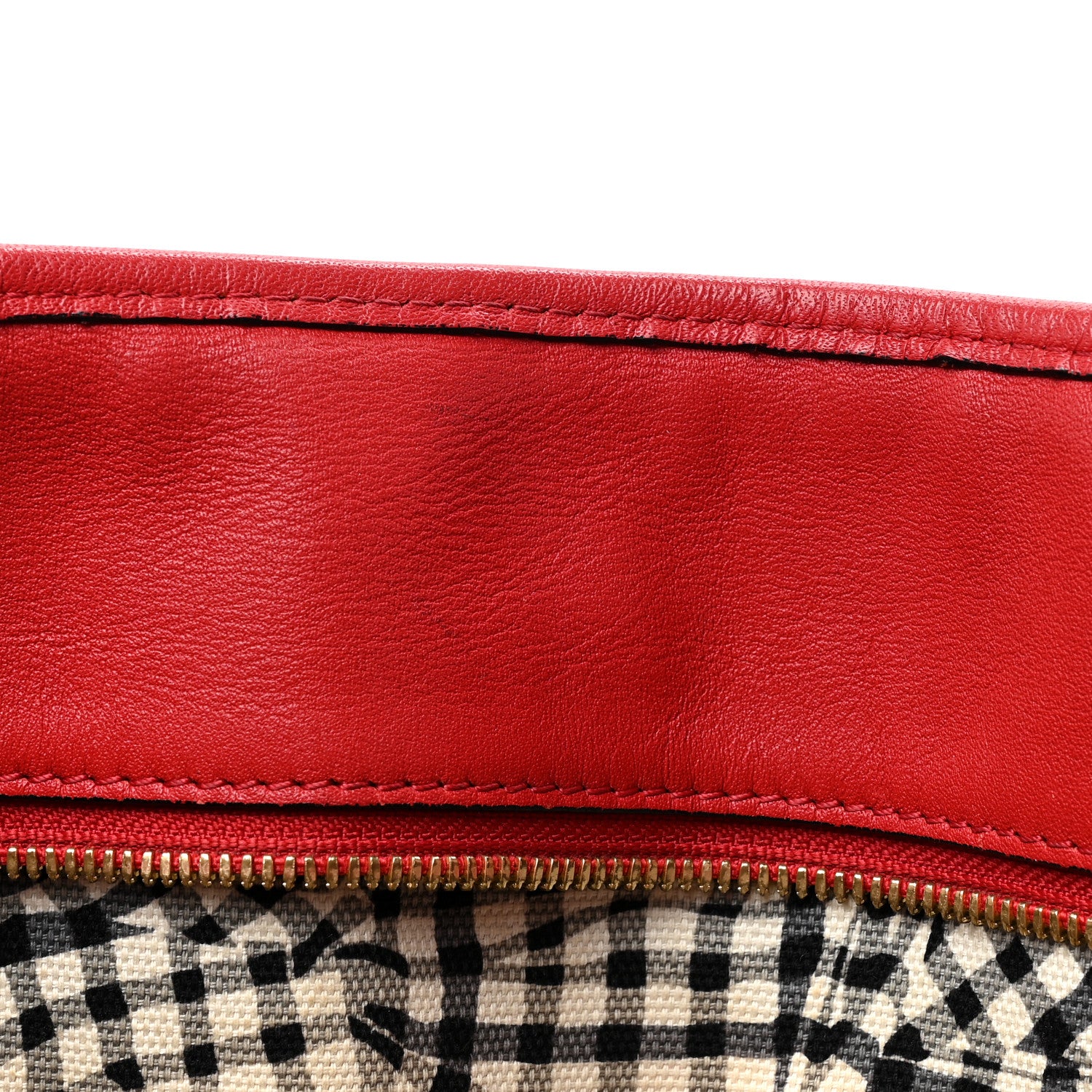 MCM Visetos Large Anya Shopper Tote Ruby Red 10 of 20