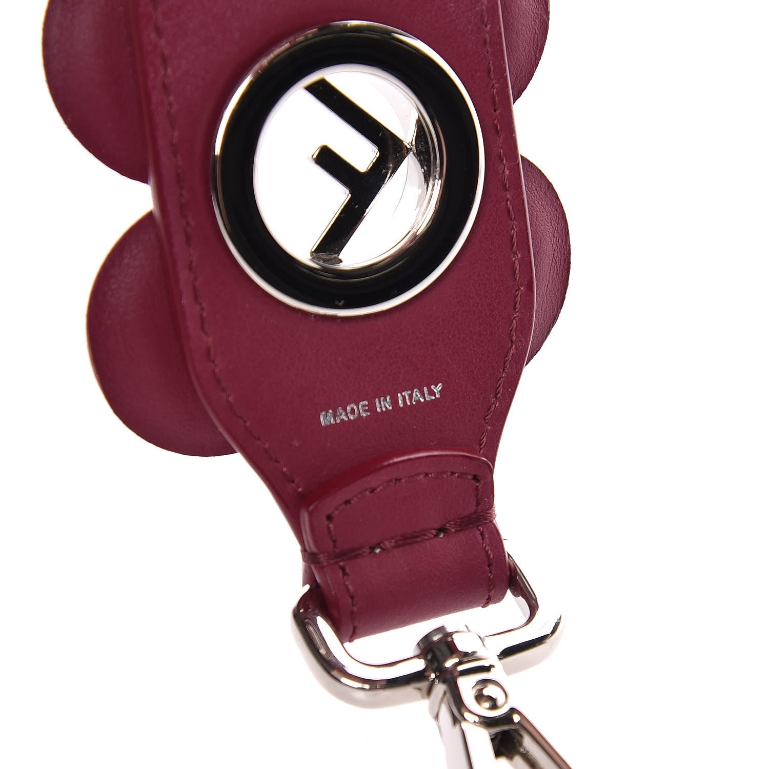 Fendi Vitello Century Opaco F is Fendi Floral Mini Strap You Black Cherry 3 of 7