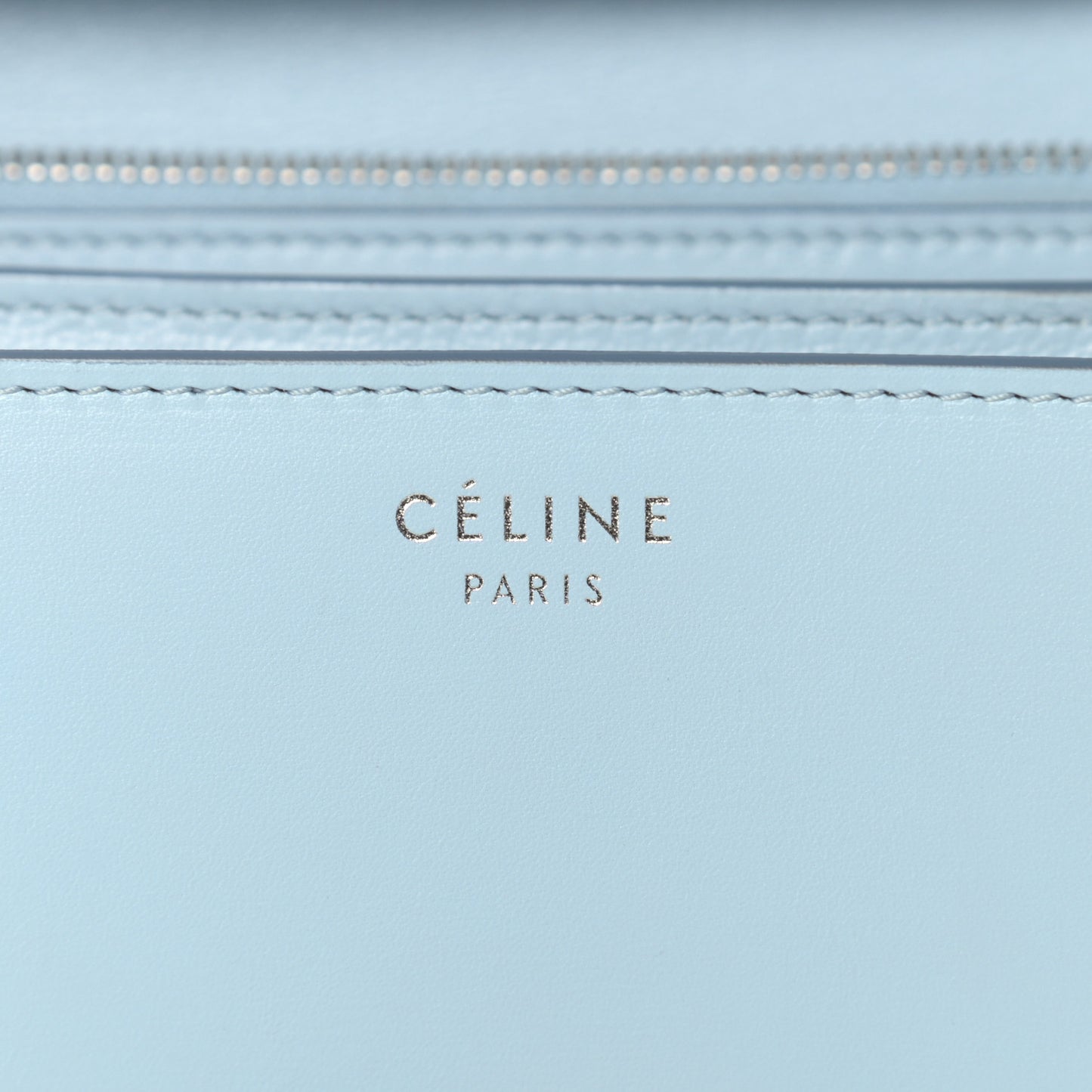 Box Calfskin Medium Classic Box Flap Bag Pale Blue