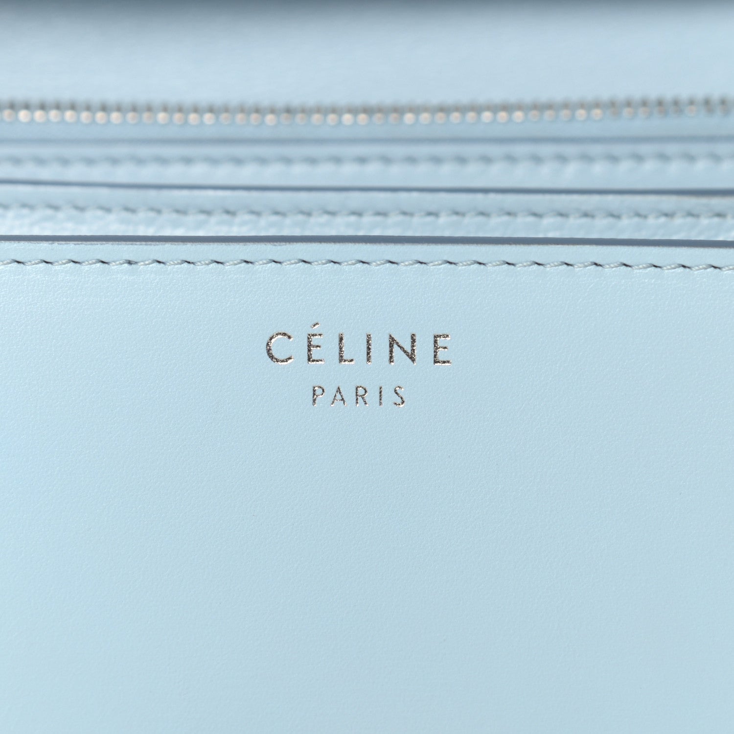 Celine Box Calfskin Medium Classic Box Flap Bag Pale Blue 6 of 12