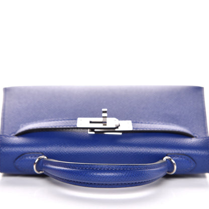 Hermes Epsom Mini Kelly Sellier 20 Bleu Electrique 24 of 35