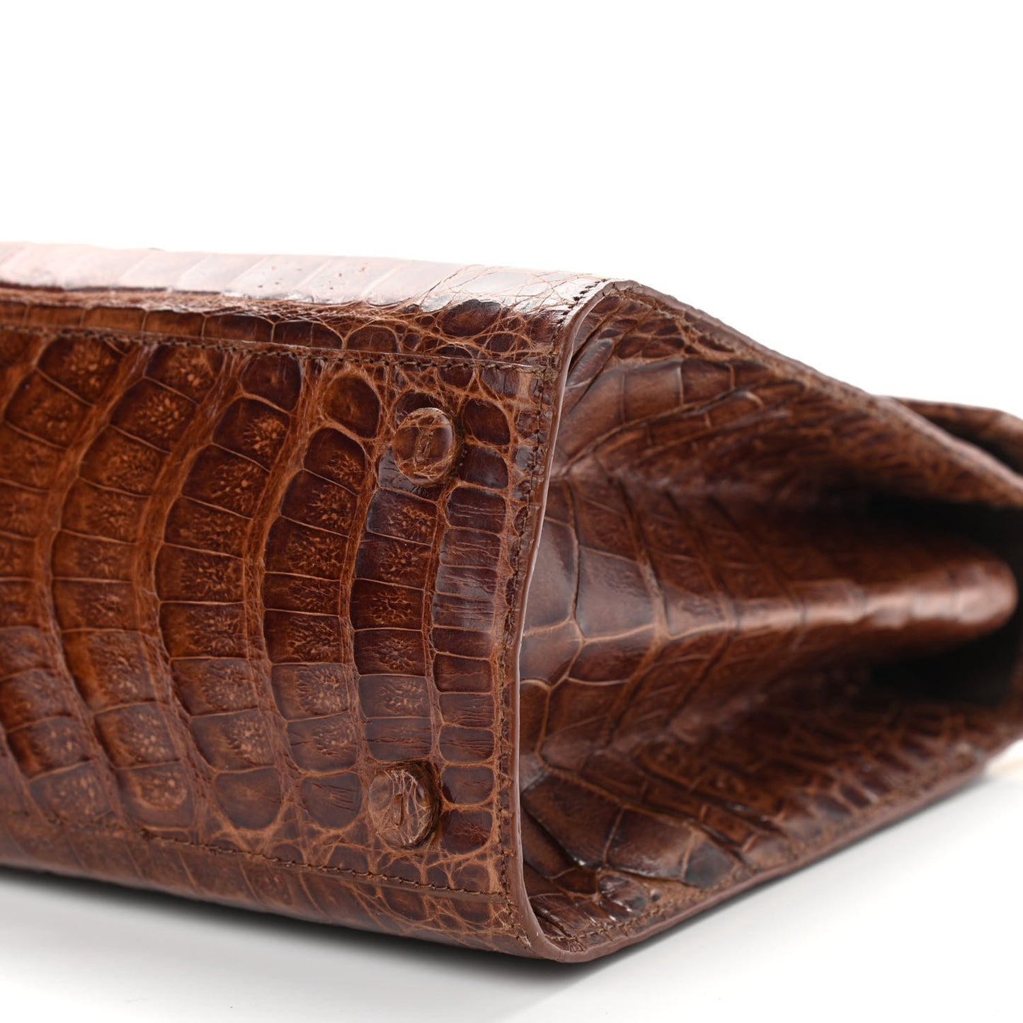 Crocodile Top Handle Brown