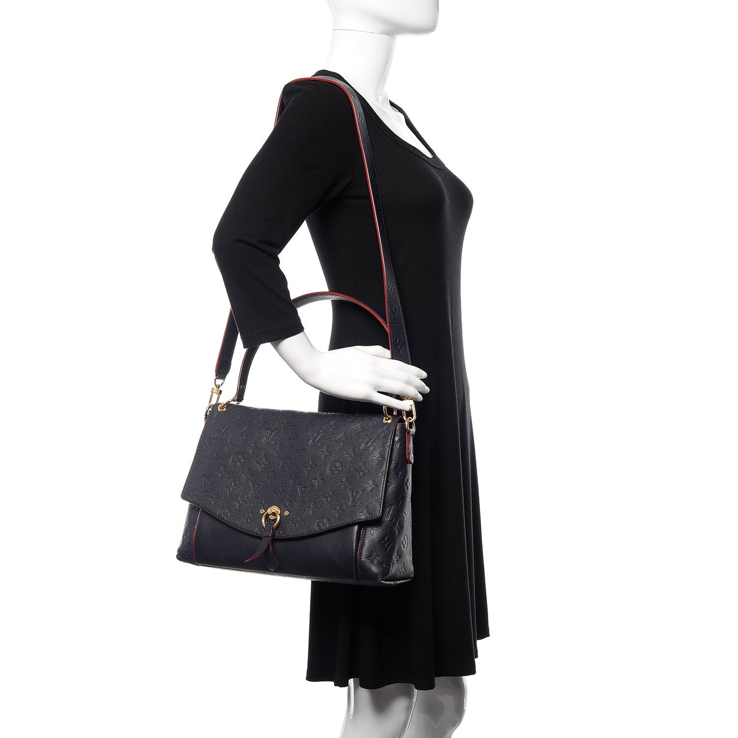 Empreinte Blanche MM Marine Rouge