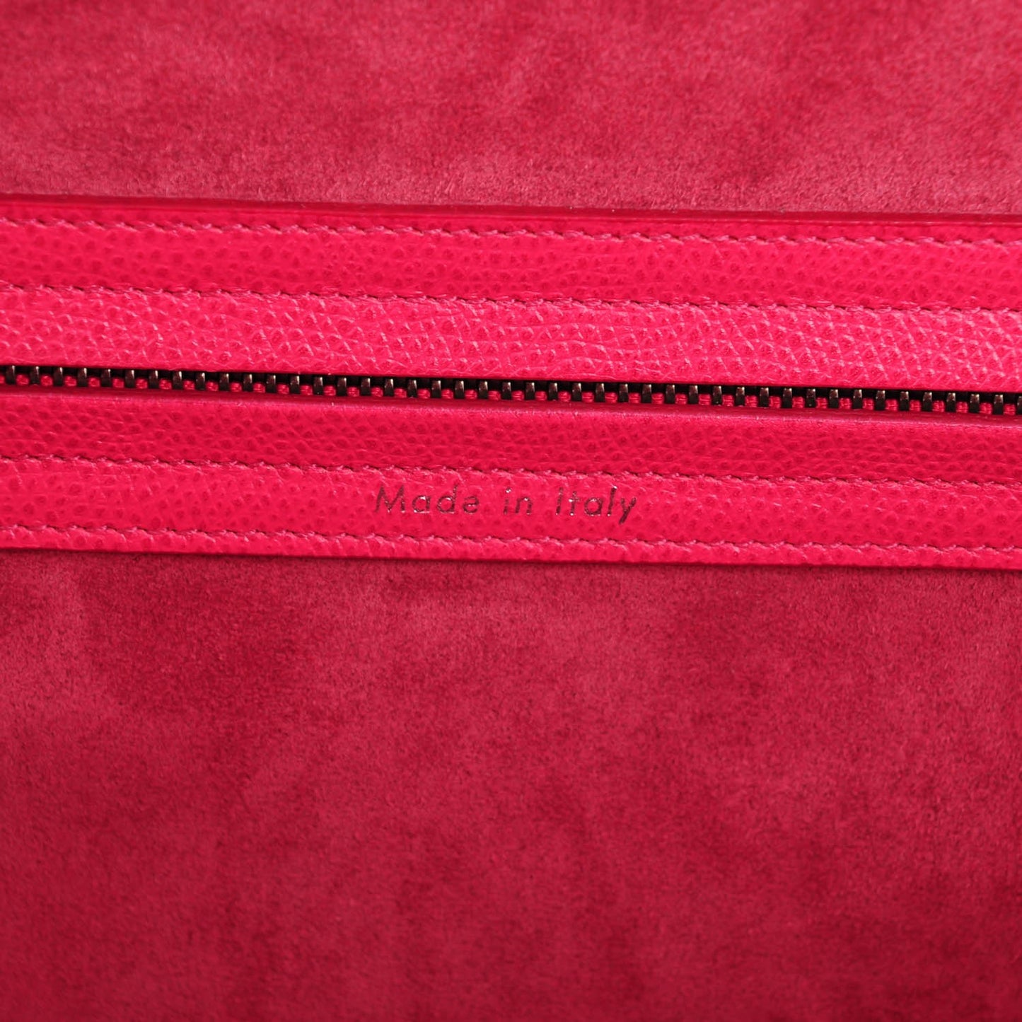 Grained Calfskin Medium Phantom Luggage Fuchsia