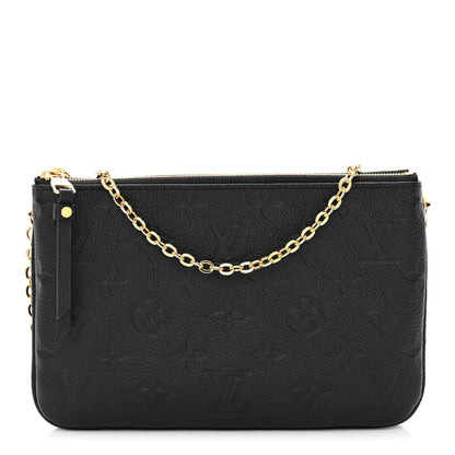 Louis Vuitton Empreinte Double Zip Pochette Black 1 of 12
