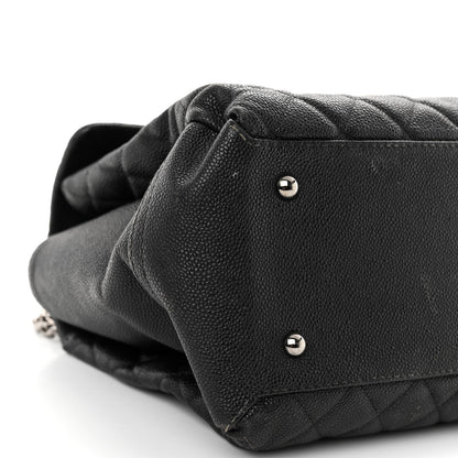 Chanel Iridescent Caviar Medium Lady Pearly Flap Black 10 of 14