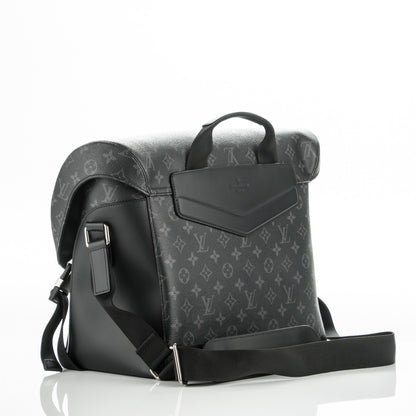 Louis Vuitton Mens Monogram Eclipse Voyager MM Messenger 3 of 8