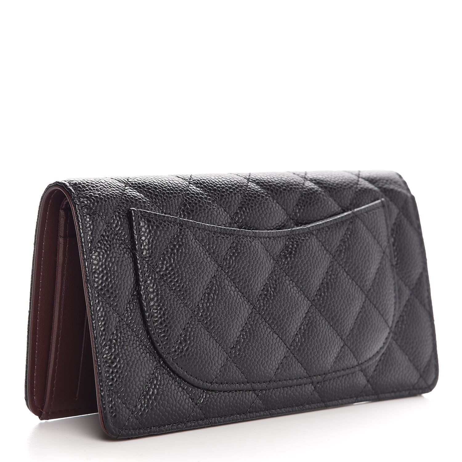 Chanel Caviar Quilted Yen Wallet Black 3 of 8
